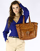 torby na ramię Torebka vintage skórzana shopperka włoska - MARCO MAZZINI brąz camel