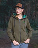 bluza z kapturem damska Bluza damska z kapturem rozpinana ZAMGLONY LAS khaki