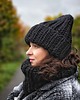 czapki damskie Wełniana czapka zimowa peruvian WOOLY czarna