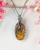 wisiory Naszyjnik Agat Crazy Lace stal chirurgiczna wisiorek handmade