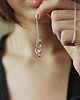 wisiory SMOOTH GEMstone long / silver necklace