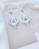 Biżuteria ślubna Kandelabry Swarovski - śnieżne kolczyki sutasz