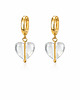 kolczyki pozłacane Kolczyki CRYSTAL CLEAR HEARTS- srebro,złoto,różowe złoto,kryształ górski