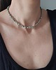 chokery Naszyjnik choker ROOTS jaspis dalmatyński, prasiolit, hematyt
