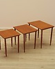 stoliki kawowe Komplet trzech stolików tekowych, duński design, lata 70, produkcja: Dania