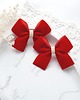 ozdoby do włosów dla dzieci Spinki do włosów świąteczne kokardki czerwone WELUROWE SW11