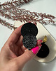 kolczyki soutache Asymetryczne kolczyki czerno srebrne