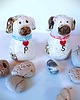 pojemniki kuchenne Solniczka i pieprzniczka. Ceramiczne psy.