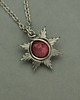 wisiory Mały krótki wisiorek słoneczko rodonit wire wrapping słońce