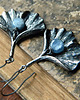 kolczyki wire wrapping miłorząb - kolczyki z kyanitem