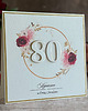 kartki scrapbooking Personalizowana kartka na 80 urodziny, BH 50