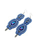 kolczyki soutache Kobaltowe kolczyki sutasz - Tulip