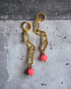 kolczyki swarovski Swarovski neon pearls : neon red