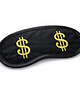 opaski na oczy OPASKA Czarna bawełniana haftowana Dolar - EXTRA PREZENT