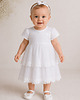 szatki, ubranie na chrzest Biała koronkowa sukienka ma chrzest Arabel
