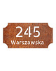 napisy dekoracyjne i tabliczki Szyld z twoim logo, tablica adresowa, numer domu ze stali corten efekt rdzy