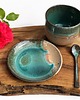 filiżanki Kubek ceramiczny  Duża filiżanka ze spodkiem i łyżeczką