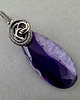 wisiory Cecille - Tajemniczy fiolet agatu - wisiorek wire-wrapping