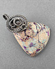 wisiory Mosa - jaspis w oksydowanym srebrze, wire wrapping