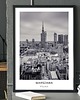 plakaty Plakat  czarno biały - MIASTO PANORAMA WARSZAWY