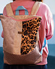plecaki Patchworkowy plecak z suwakiem panterka
