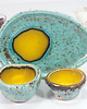 Wielkanoc - inne Ceramiczny zestaw - podstawka, jajecznik, miseczka na sól