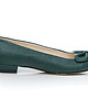 baleriny damskie SKÓRZANE BALERINY ZAPATO 048 - ZIELONY