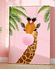 plakaty Plakat Żyrafa w Różowym Nastroju