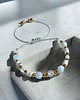 bransoletki z kamieni naturalnych NIEBIAŃSKA bransoletka: kryształ górski, akwamaryn, howlit, agat, hematyt