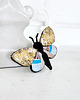 broszki Broszka MOTYL 10  ręcznie haftowana przypinka ćma owady