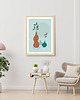 plakaty Plakat Boho Kwiaty w Wazonach  Morski