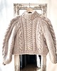 swetry damskie  Sweter handmade  chunky cable natural wełna merynosów bawełna alpaka