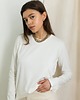 bluzki z długim rękawem damskie Longsleeve MALMO ecru
