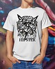 t-shirty męskie Koszulka  z nadrukiem Hipster owl