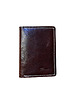 portfele męskie Etui na karty 015 ciemno brązowe - mini portfel