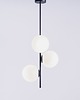 lampy stołowe Lampa wisząca BOBLER vertical 3 szklane klosze kulki mleczne