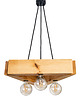 lampy wiszące Lampa wisząca Parilla loft drewno