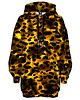 bluza z kapturem damska Bluza Oversize Tunika DR.CROW Gold Leopard