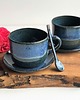 filiżanki Filiżanka ceramiczna  z łyżeczką  Zestaw dla dwojga