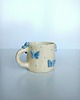 kubki Ceramiczny ręcznie robiony kubek w motylki