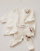 bluzy dla niemowlaka Komplet dziecięcy- bluza i spodnie-  White