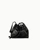 torebki do ręki "Le sac" worek, czarna satynowa skóra
