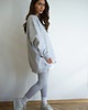 bluza bez kaptura damska SZARA BLUZA BAWEŁNIANA CHEER long