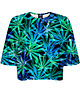t-shirt damskie DR.CROW T-shirt Krótki CROP Hemp Blue