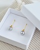 kolczyki swarovski Kolczyki z szarymi perłami