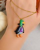 wisiory Naszyjnik z kaczorem wampirem, amulet na halloween, dodatek do stylizacji