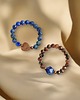 pierścionki elastyczne PREMIUM : zestaw pierścionków : lapis lazuli, tygrysie oko