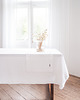obrusy i serwetki Lniany Bieżnik Heavy Linen PURE WHITE