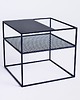meble - stoły i stoliki - stoliki kawowe Stolik kawowy MATRIX METAL 50 - czarny metalowy siatka