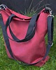 torby XXL TORBA HOBO XXL - bordo, czerń